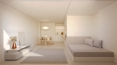 Apartamento T0 - Equipado - Novo (Projeto Carvalho Araujo)